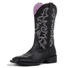 J's.o.l.e Western Wide Calf Cowboy Boots Women Wide Width Square Toe Cowgirl Boots Embroidered Riding Black Brown Boot