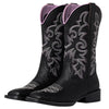 J's.o.l.e Western Wide Calf Cowboy Boots Women Wide Width Square Toe Cowgirl Boots Embroidered Riding Black Brown Boot