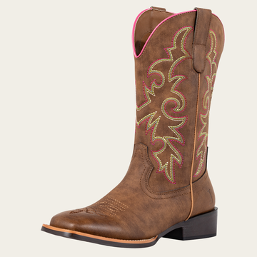 J's.o.l.e Western Wide Calf Cowboy Boots Women Wide Width Square Toe Cowgirl Boots Embroidered Riding Black Brown Boot