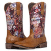 J's.o.l.e Western Wide Calf Cowboy Boots Women Wide Width Square Toe Cowgirl Boots Embroidered Riding Black Brown Boot