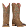 J's.o.l.e Square Toe Cowboy Boots for Women Wide Calf Pull On Fashion Embroidered Western Cowgirl Boots