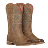 J's.o.l.e Square Toe Cowboy Boots for Women Wide Calf Pull On Fashion Embroidered Western Cowgirl Boots