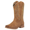 J's.o.l.e Square Toe Cowboy Boots for Women Wide Calf Pull On Fashion Embroidered Western Cowgirl Boots