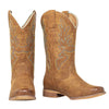 J's.o.l.e Square Toe Cowboy Boots for Women Wide Calf Pull On Fashion Embroidered Western Cowgirl Boots