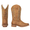 J's.o.l.e Square Toe Cowboy Boots for Women Wide Calf Pull On Fashion Embroidered Western Cowgirl Boots