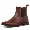 J's.o.l.e Men's Western Cowboy Boots Square Toe Ankle Boot for Men Chelsea Dress Casual Boots