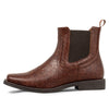 J's.o.l.e Men's Western Cowboy Boots Square Toe Ankle Boot for Men Chelsea Dress Casual Boots