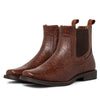 J's.o.l.e Men's Western Cowboy Boots Square Toe Ankle Boot for Men Chelsea Dress Casual Boots