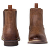 J's.o.l.e Chelsea Cowboy Boots for Men Round Toe Western Slip on Boot Dress Casual Work Ankle Boots Brown