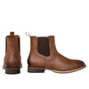 J's.o.l.e Chelsea Cowboy Boots for Men Round Toe Western Slip on Boot Dress Casual Work Ankle Boots Brown