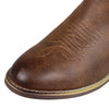 J's.o.l.e Chelsea Cowboy Boots for Men Round Toe Western Slip on Boot Dress Casual Work Ankle Boots Brown