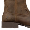 J's.o.l.e Leather Cowboy Boots for Men - Mens Square Toe Western Boots With Flag Slip On Wide Calf Botas Vaqueras Para Hombre Work Dress Classic Fashion Brown Boot