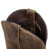 J's.o.l.e Cowboy Boots for Men Square Toe Men's Western Leather Work Boots, Botas Vaqueras Para Hombre, Slip Resistant Wide Calf with Embroidery, Casual Dress Riding Brown