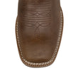J's.o.l.e Cowboy Boots for Men Square Toe Men's Western Leather Work Boots, Botas Vaqueras Para Hombre, Slip Resistant Wide Calf with Embroidery, Casual Dress Riding Brown